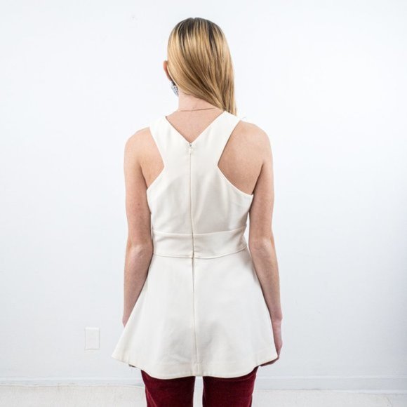 Likely 2 Cutout Crossover Longline Party Top Cream - Picture 4 of 6